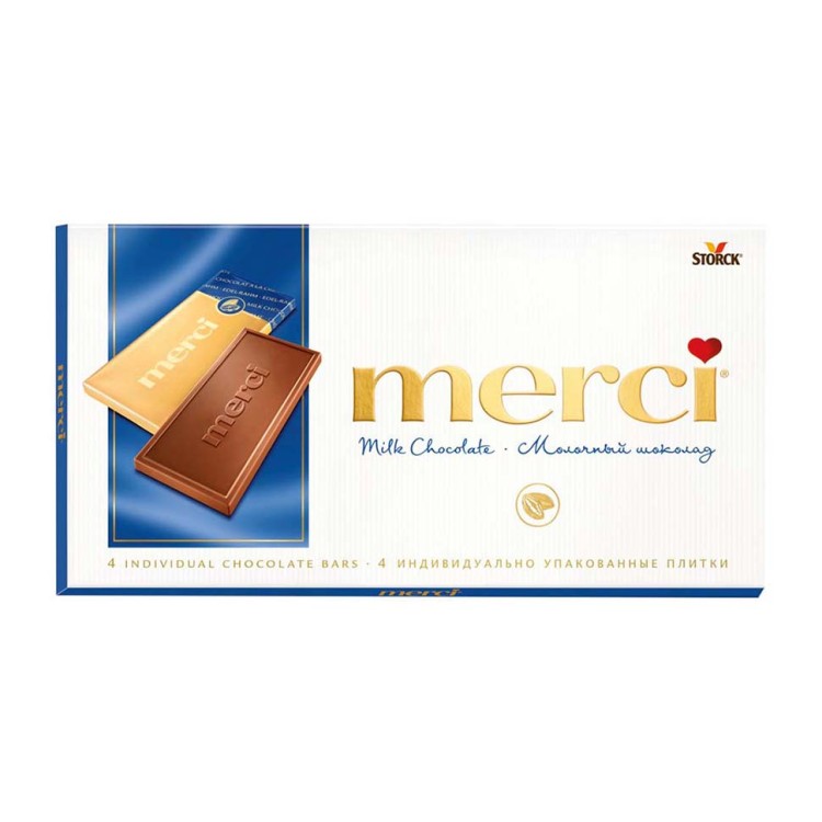 Шоколад молочный MERCI, 100г с доставкой в Ессентуках