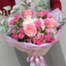 Любимый розовый Букет роз и гортензий с доставкой в Ессентуках